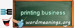 WordMeaning blackboard for printing business